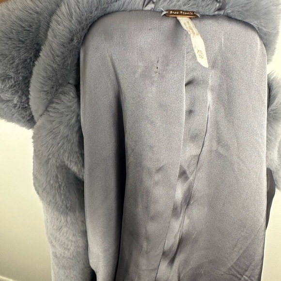 Free People Kate Faux Fur Double Breasted Jacket Blazer Women’s Sz XS - Picture 11 of 13